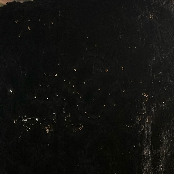 Super comfy Faux Fur Vest w/gold sequin flecks throughout. Lined sleekly - Picture 6 of 14